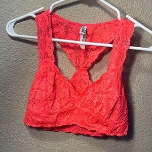 Free People Coral Lace Bralette